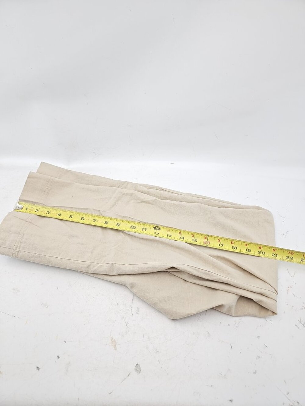 Newport News Beige Linen Wide Leg Pants - Picture 5 of 5